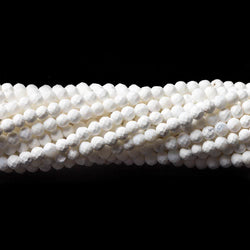 2mm Matte Magnesite Micro Faceted round beads 13 inch 180 pieces (ONLINE ORDER ONLY)