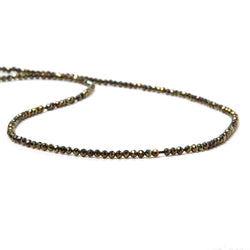 2mm Metallic Bronze Black Spinel Micro Faceted Rondelle Beads 13 inch 183 pcs (ONLINE ORDER ONLY)
