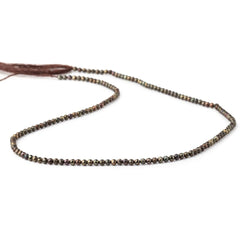 2mm Metallic Chocolate Black Spinel Micro Faceted Rounds 13 inch 183 beads (ONLINE ORDER ONLY)