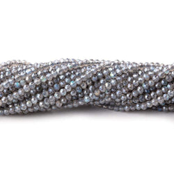 2mm Metallic Labradorite micro faceted rondelle beads 13 inch 170 pieces (ONLINE ORDER ONLY)