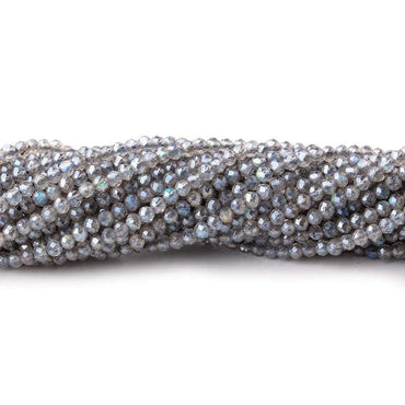2mm Metallic Labradorite micro faceted rondelle beads 13 inch 170 pieces (ONLINE ORDER ONLY)