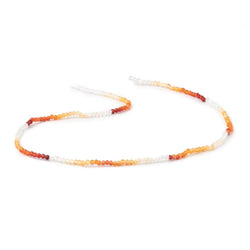 2mm Mexican Fire Opal Micro Faceted Rondelle Beads 12.25 inch 176 pieces (ONLINE ORDER ONLY)