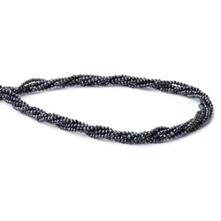 2mm Midnight Blue Sapphire Micro Faceted Rondelle Beads - set of 5 strands (ONLINE ORDER ONLY)