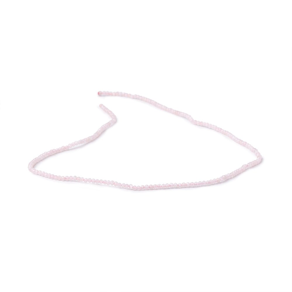 2mm Morganite Micro Faceted Rondelle Beads 12.5 inch 200 pieces (ONLINE ORDER ONLY)