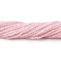 2mm Morganite Micro Faceted Rondelle Beads 12.5 inch 200 pieces (ONLINE ORDER ONLY)