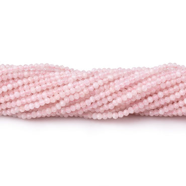 2mm Morganite Micro Faceted Rondelle Beads 12.5 inch 200 pieces (ONLINE ORDER ONLY)
