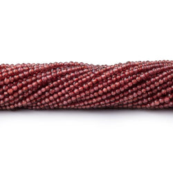 2mm Mozambique Garnet Micro Faceted Rounds 12.5 inch 200 Beads (ONLINE ORDER ONLY)