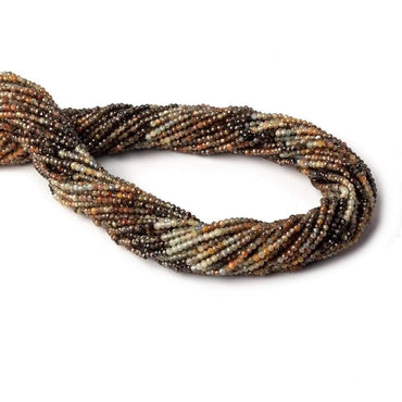 2mm Multi Brown Sapphire Micro Faceted rondelle beads 13 inch 200 pieces (ONLINE ORDER ONLY)