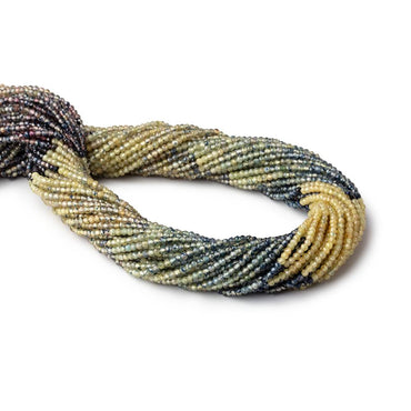 2mm Multi Color Fancy Sapphire Micro Faceted Rondelle Beads 12.5 inch 196 pieces AA (ONLINE ORDER ONLY)