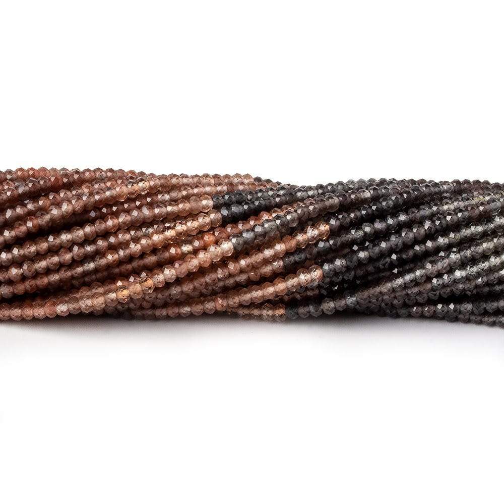 2mm Multi Color Scapolite micro faceted rondelle 16.5 inch 286 pieces AAA (ONLINE ORDER ONLY)