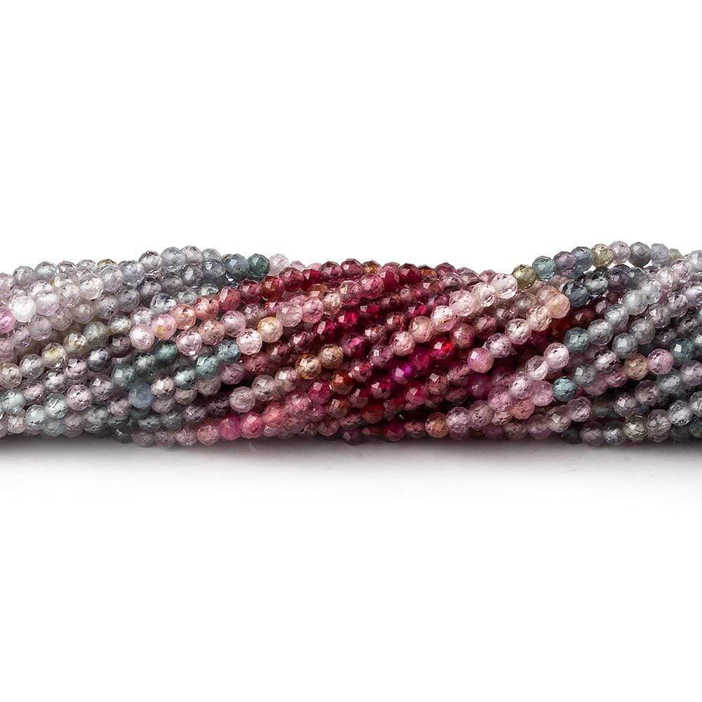 2mm Multi Color Spinel micro faceted round beads 12 inch 145 pieces AA (ONLINE ORDER ONLY)