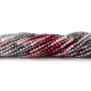 2mm Multi Color Spinel micro faceted round beads 12 inch 145 pieces AA (ONLINE ORDER ONLY)