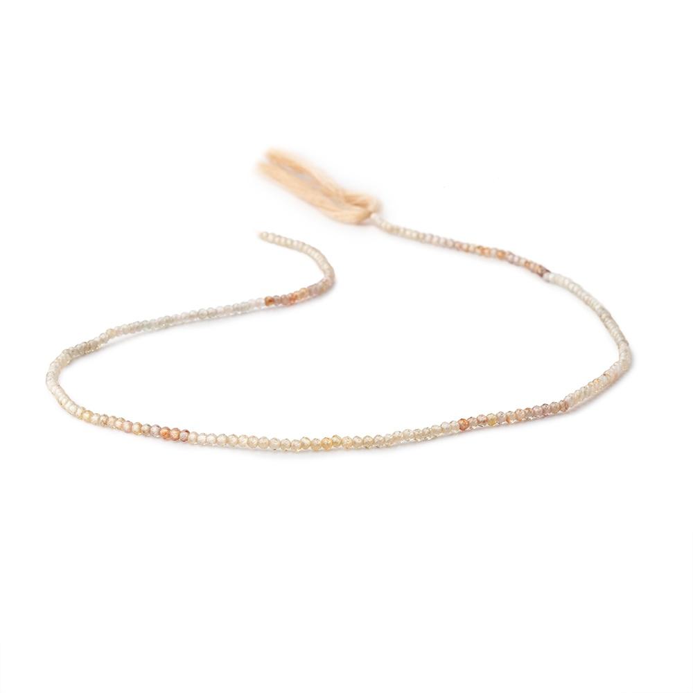 2mm Multi Color Zircon Micro Faceted Rondelle Beads 12.5 inch 199 pieces AAA (ONLINE ORDER ONLY)