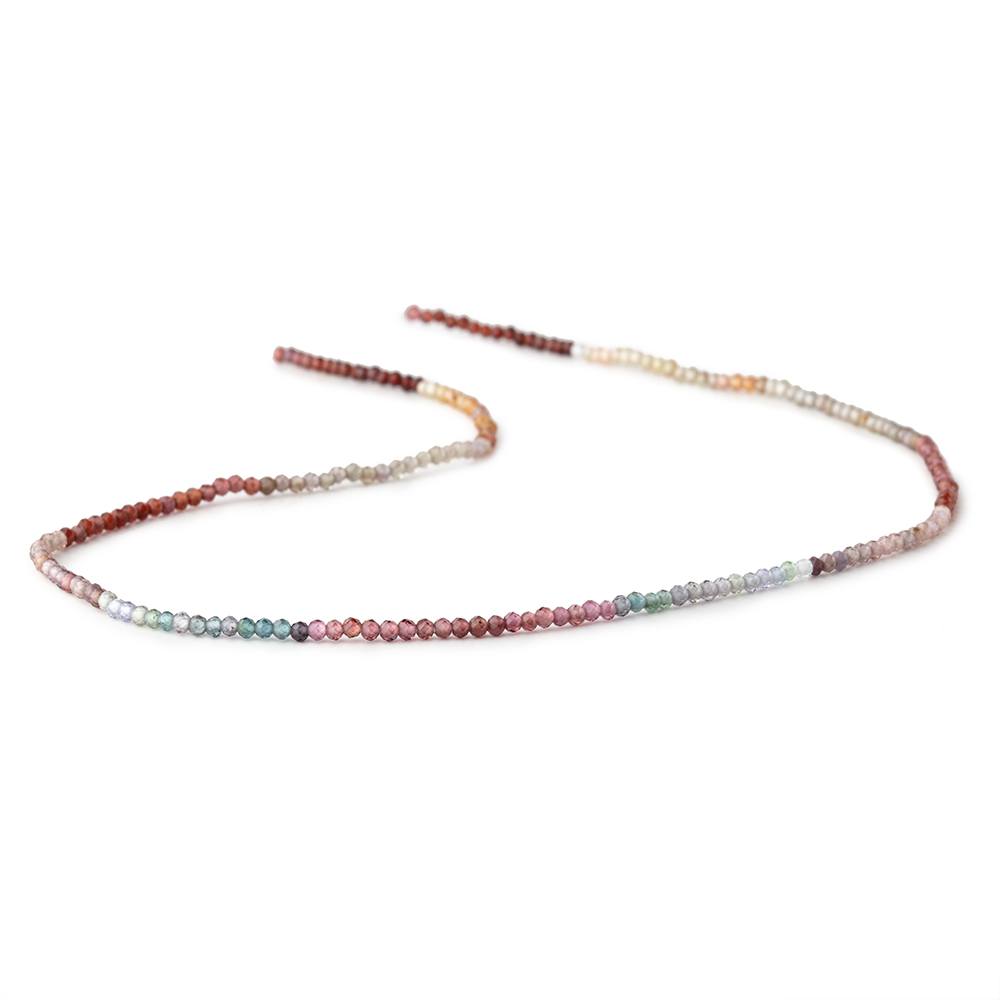 2mm Multi Gemstone Micro Faceted Rondelle Beads 12.5 inch 200 pcs AAA (ONLINE ORDER ONLY)