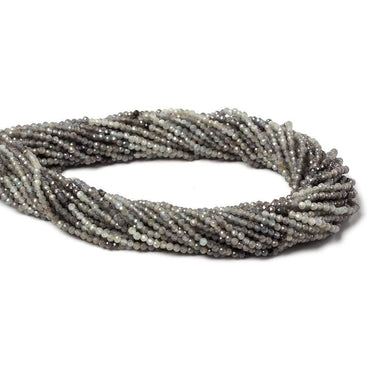 2mm Multi Grey Sapphire Micro Faceted rondelle beads 13 inch 200 pieces (ONLINE ORDER ONLY)