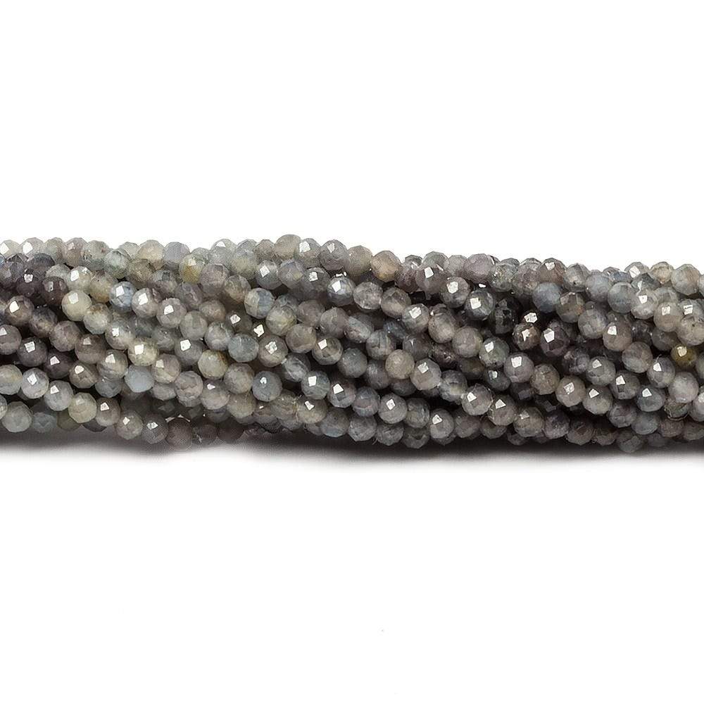2mm Multi Grey Sapphire Micro Faceted rondelle beads 13 inch 200 pieces (ONLINE ORDER ONLY)