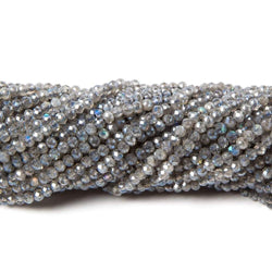 2mm Mystic Labradorite micro faceted rondelles 13 inch 175 beads AAA (ONLINE ORDER ONLY)