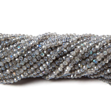 2mm Mystic Labradorite micro faceted rondelles 13 inch 175 beads AAA (ONLINE ORDER ONLY)