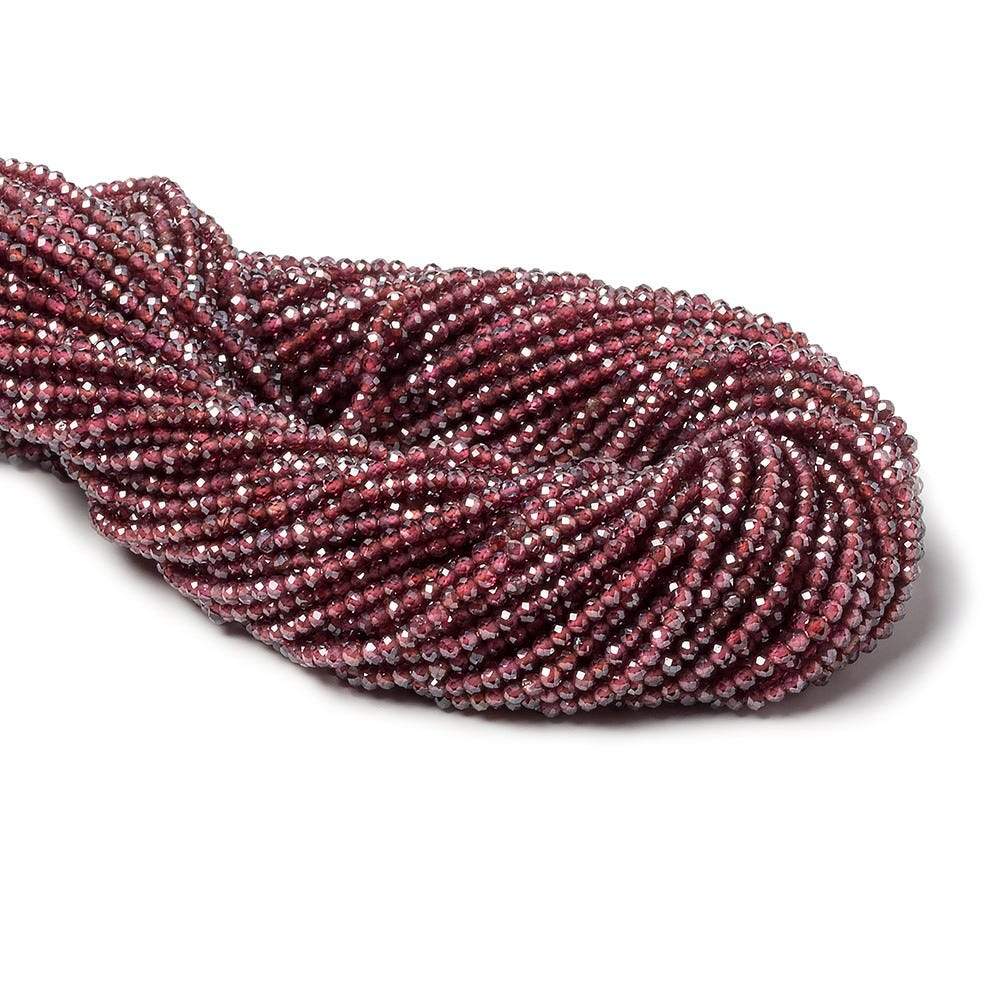 2mm Mystic Rhodolite Garnet Micro Faceted rondelle beads 13 inch 180 pcs (ONLINE ORDER ONLY)