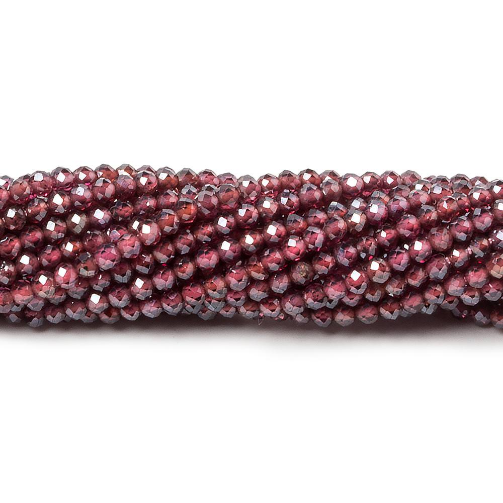2mm Mystic Rhodolite Garnet Micro Faceted rondelle beads 13 inch 180 pcs (ONLINE ORDER ONLY)