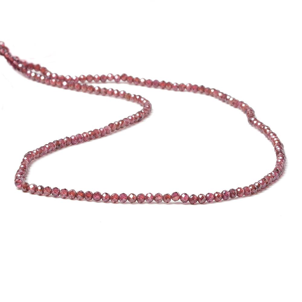 2mm Mystic Rhodolite Garnet Micro Faceted rondelle beads 13 inch 180 pcs (ONLINE ORDER ONLY)