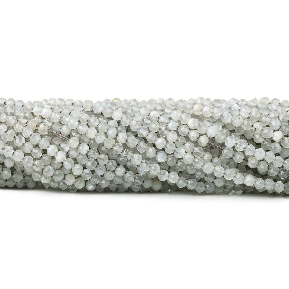 2mm Pale Grey Moonstone microfaceted round beads 13 inch 175 pieces (ONLINE ORDER ONLY)