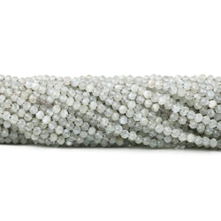 2mm Pale Grey Moonstone microfaceted round beads 13 inch 175 pieces (ONLINE ORDER ONLY)