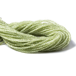 2mm Peridot Micro Faceted Rondelle Beads 13 inch 197 pieces AAA Grade (ONLINE ORDER ONLY)