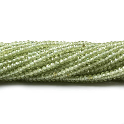 2mm Peridot Micro Faceted Rondelle Beads 13 inch 197 pieces AAA Grade (ONLINE ORDER ONLY)