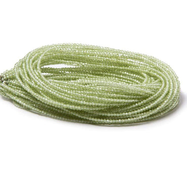 2mm Peridot Micro Faceted Rondelle Beads 18 inch 280 pieces (ONLINE ORDER ONLY)