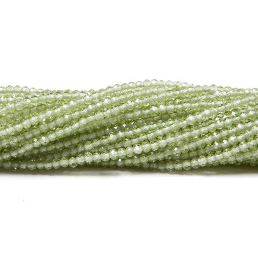 2mm Peridot Micro Faceted Rondelle Beads 18 inch 280 pieces (ONLINE ORDER ONLY)