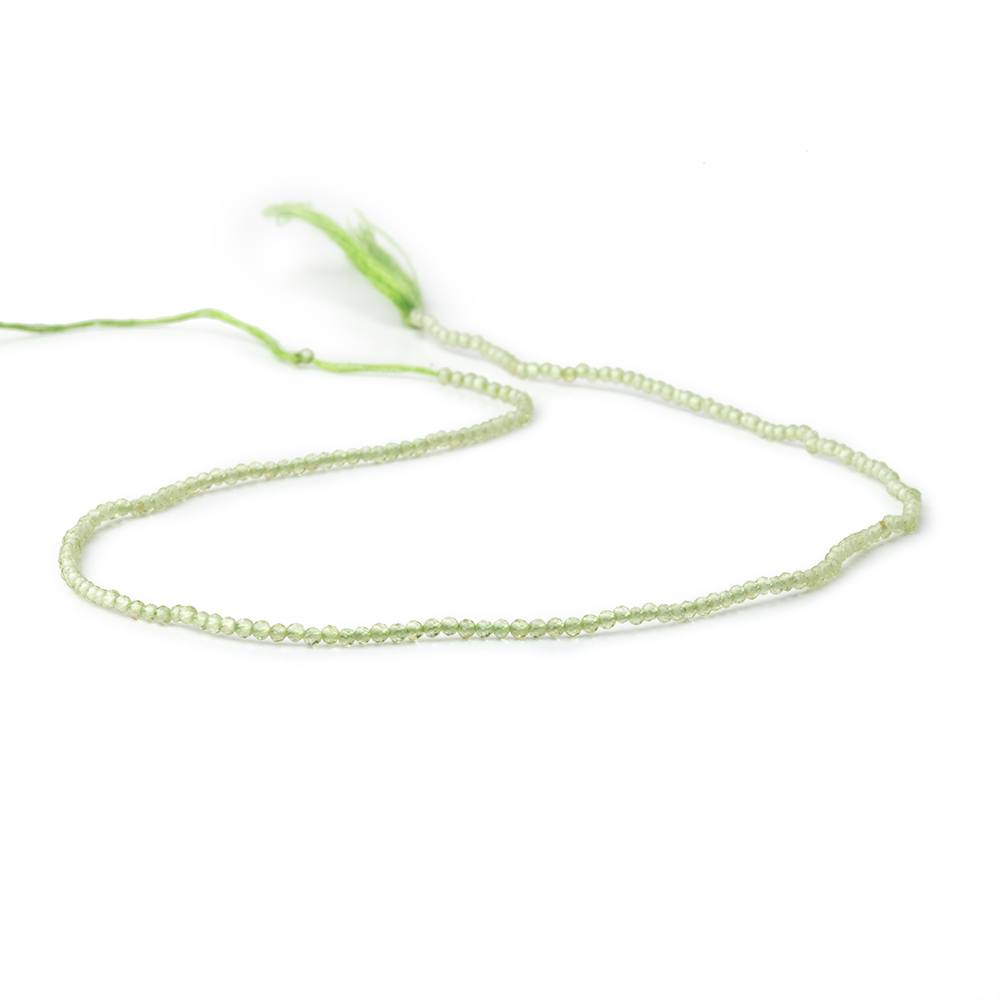 2mm Peridot Micro Faceted Round Beads 12.5 inch 200 pieces AAA (ONLINE ORDER ONLY)