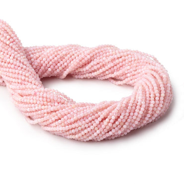2mm Pink Peruvian Opal Micro Faceted Round Beads 12.5 inch 162 pieces (ONLINE ORDER ONLY)