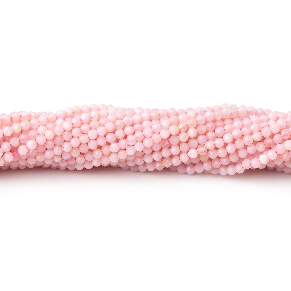 2mm Pink Peruvian Opal Micro Faceted Round Beads 12.5 inch 162 pieces (ONLINE ORDER ONLY)