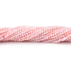 2mm Pink Peruvian Opal Micro Faceted Round Beads 12.5 inch 162 pieces (ONLINE ORDER ONLY)