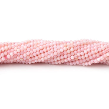 2mm Pink Peruvian Opal Micro Faceted Round Beads 12.5 inch 162 pieces (ONLINE ORDER ONLY)