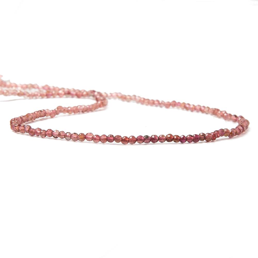 2mm Pink Tourmaline Faceted Rounds 14.25 inch 160 pieces (ONLINE ORDER ONLY)