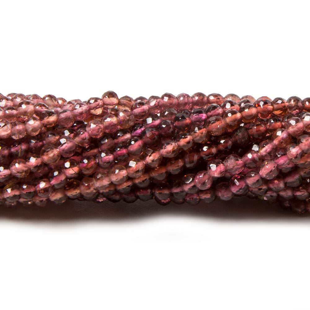 2mm Pink Tourmaline Faceted Rounds 14.25 inch 160 pieces (ONLINE ORDER ONLY)