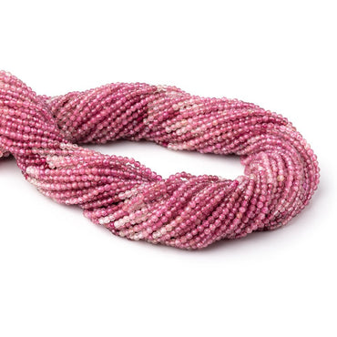 2mm Pink Tourmaline Micro Faceted Round Beads 12.5 inch 156 pieces (ONLINE ORDER ONLY)