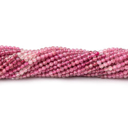 2mm Pink Tourmaline Micro Faceted Round Beads 12.5 inch 156 pieces (ONLINE ORDER ONLY)