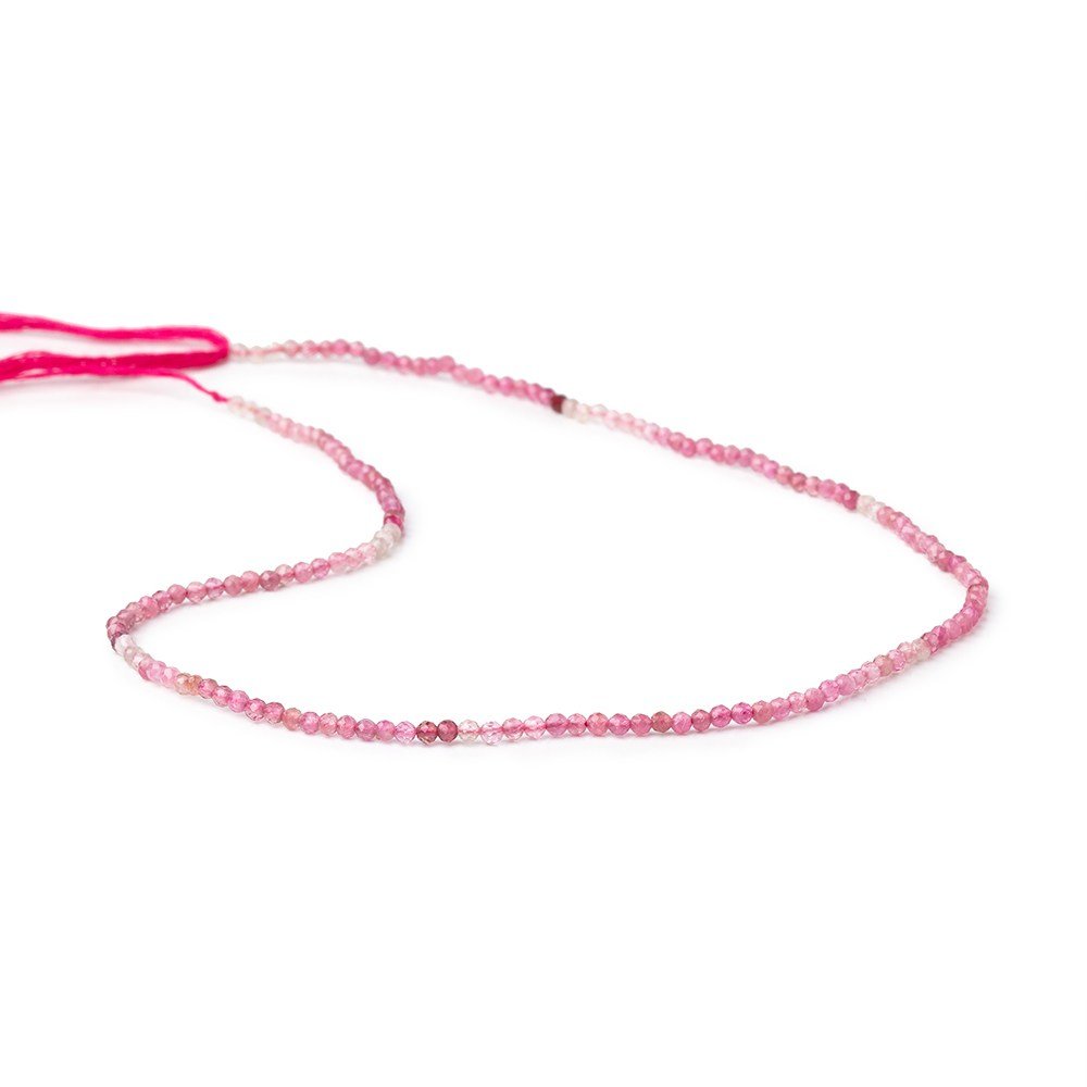 2mm Pink Tourmaline Micro Faceted Round Beads 12.5 inch 156 pieces (ONLINE ORDER ONLY)