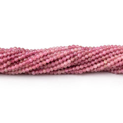 2mm Pink Tourmaline Micro Faceted Round Beads 12.5 inch 174 pieces (ONLINE ORDER ONLY)