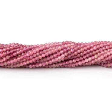 2mm Pink Tourmaline Micro Faceted Round Beads 12.5 inch 174 pieces (ONLINE ORDER ONLY)
