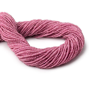 2mm Pink Tourmaline Micro Faceted Round Beads 12.5 inch 174 pieces (ONLINE ORDER ONLY)