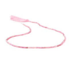 2mm Pink Tourmaline Micro Faceted Round Beads 12.5 inch 174 pieces (ONLINE ORDER ONLY)