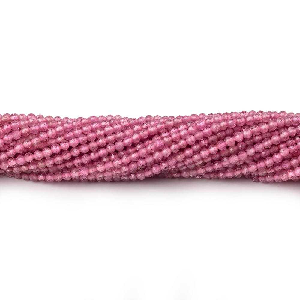 2mm Pink Tourmaline Micro Faceted Round Beads 12.5 inch 174 pieces (ONLINE ORDER ONLY)