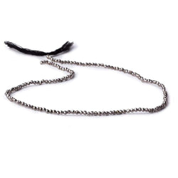 2mm Platinum Metallic plated Pyrite micro faceted rounds 12.5 inch 170 pieces (ONLINE ORDER ONLY)