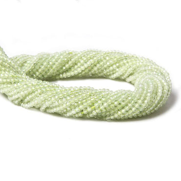 2mm Prehnite micro-faceted rondelles 13 inch 215 beads AAA (ONLINE ORDER ONLY)