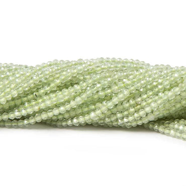 2mm Prehnite micro-faceted rondelles 13 inch 215 beads AAA (ONLINE ORDER ONLY)