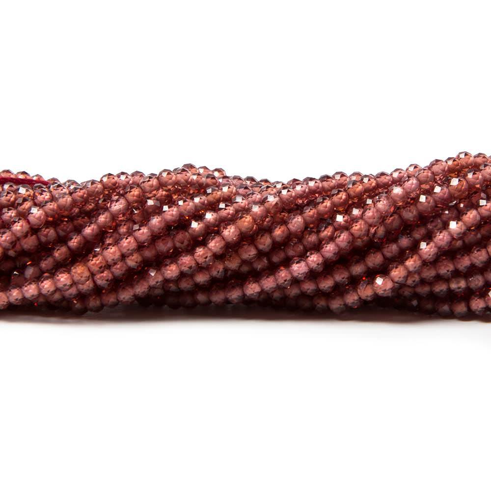 2mm Pyrope Garnet MicroFaceted Rondelle Beads 13 inch 209 pieces (ONLINE ORDER ONLY)